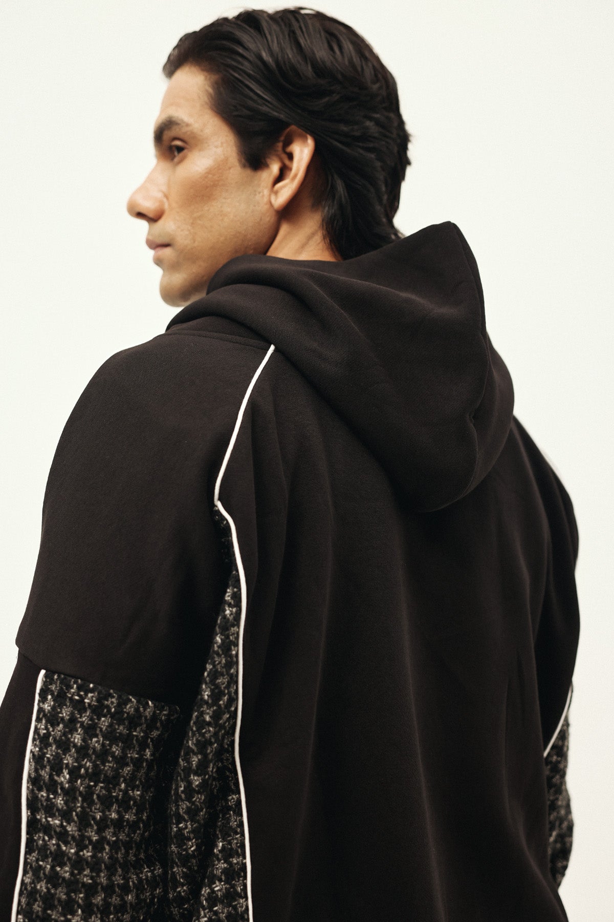 HOUNDSTOOTH CHECK SUITING HOODIE - II