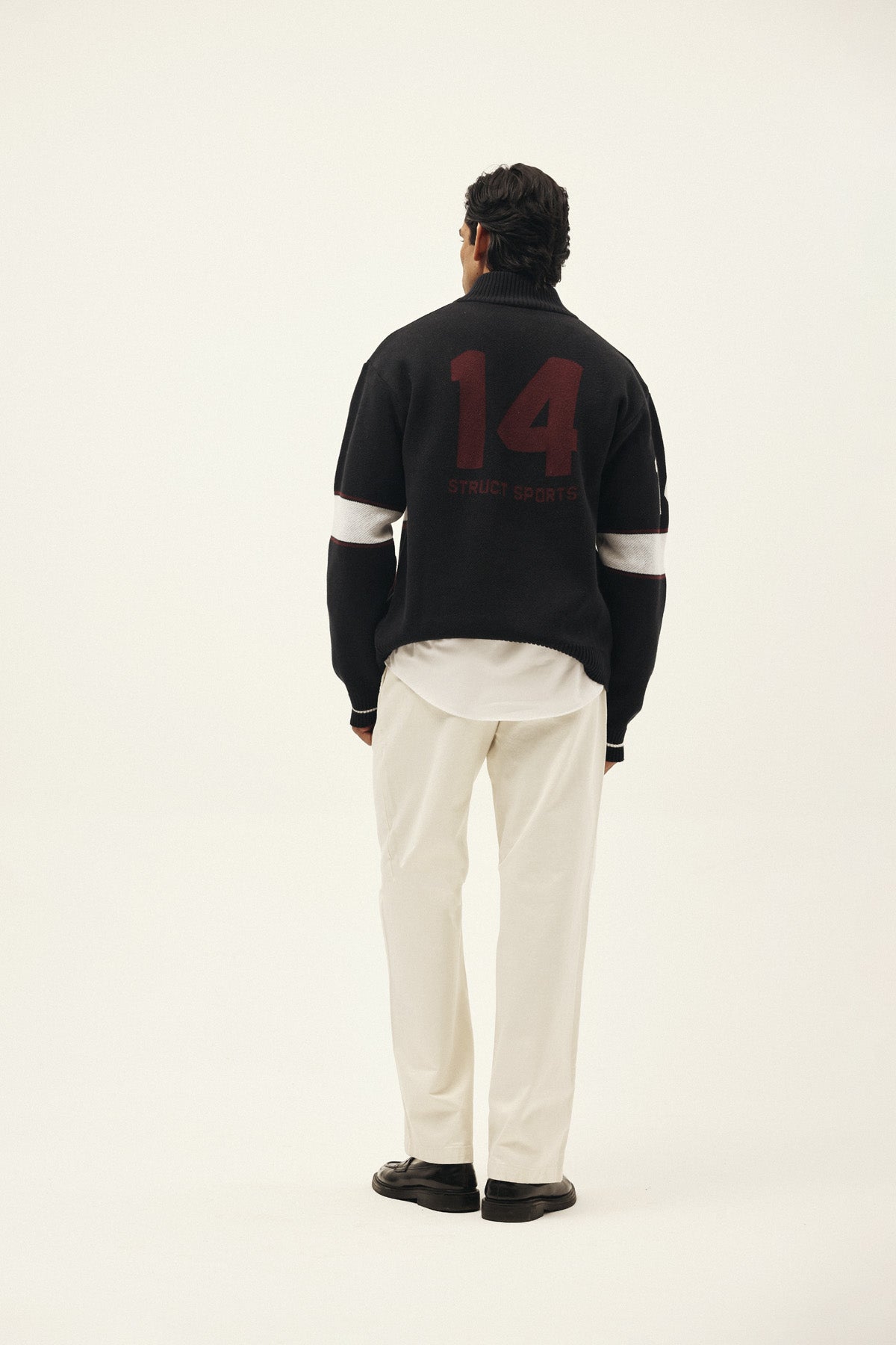 CYCLING CLUB HALF-ZIP KNIT SWEATER