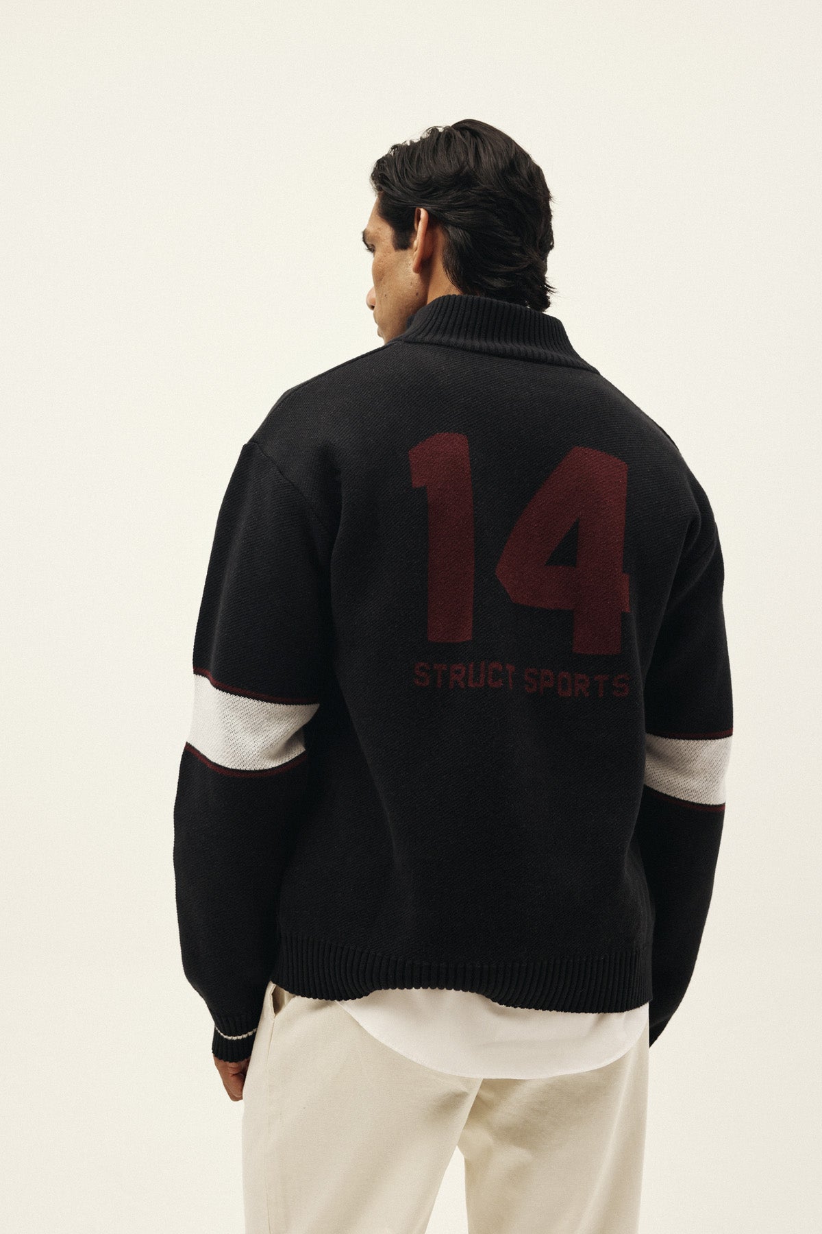 CYCLING CLUB HALF-ZIP KNIT SWEATER