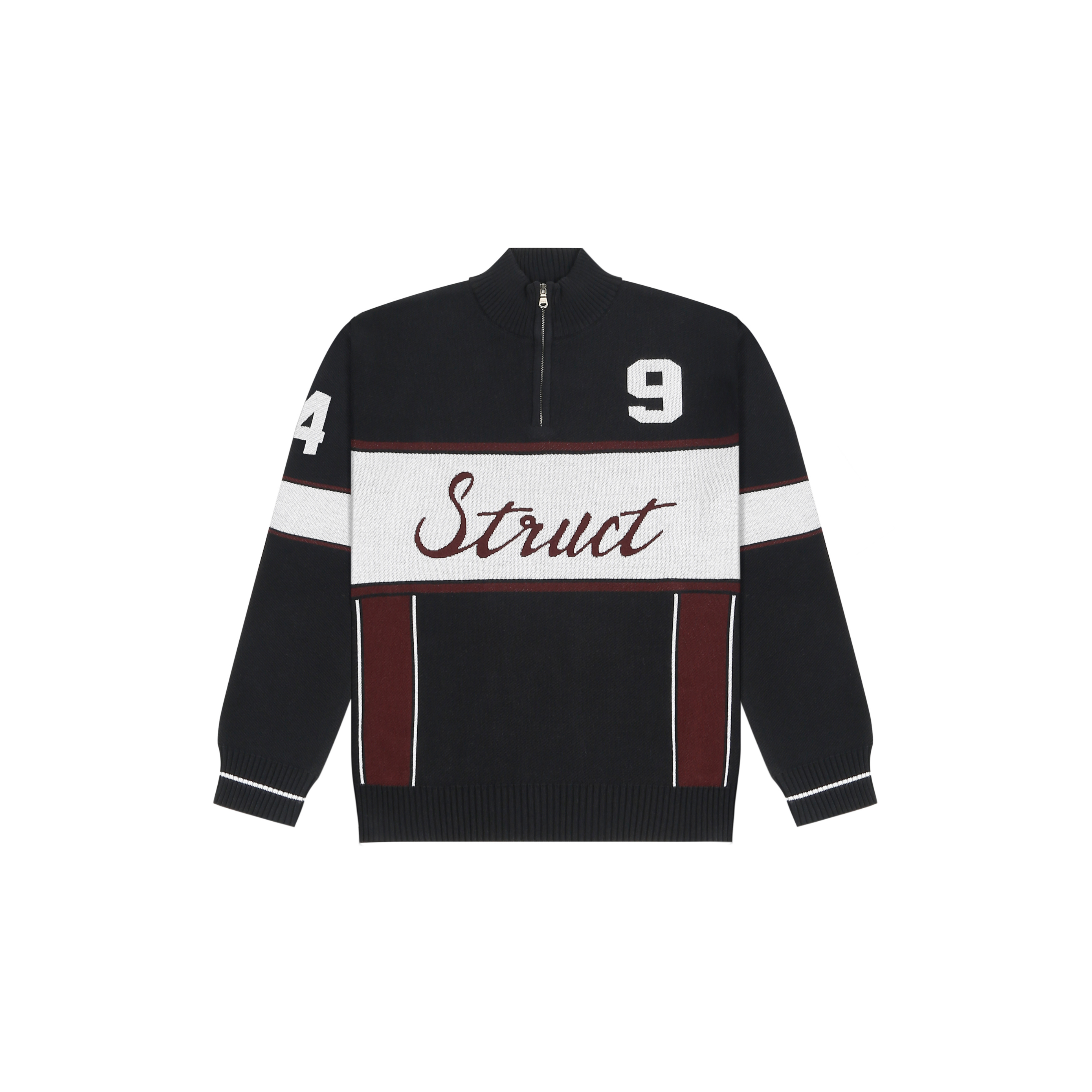 CYCLING CLUB HALF-ZIP KNIT SWEATER