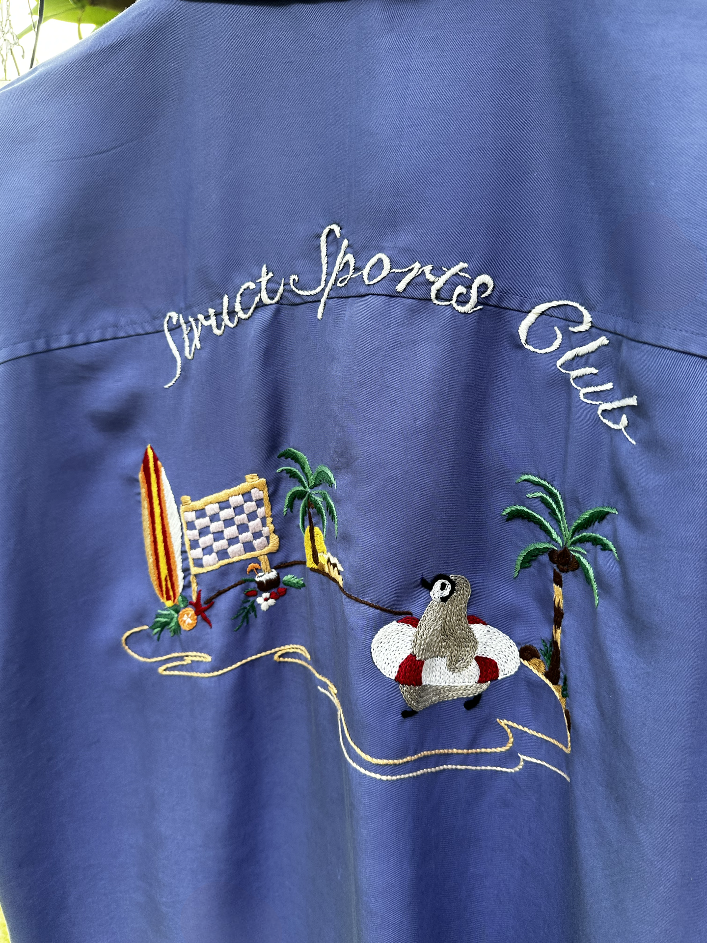 1 OF 1 - BEACH BREAK BOWLING SHIRT (Hand Embroidered)