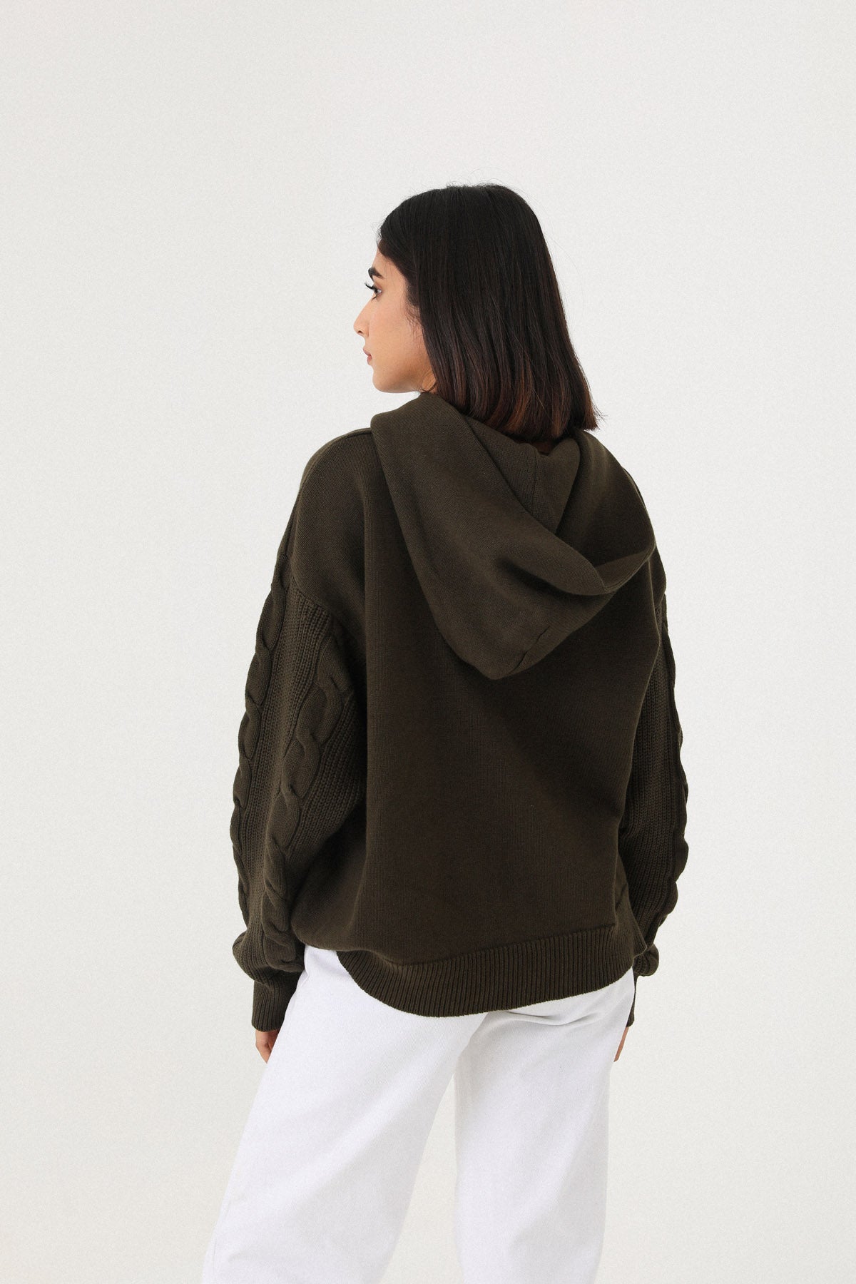 HERITAGE CABLE KNIT HOODIE Struct