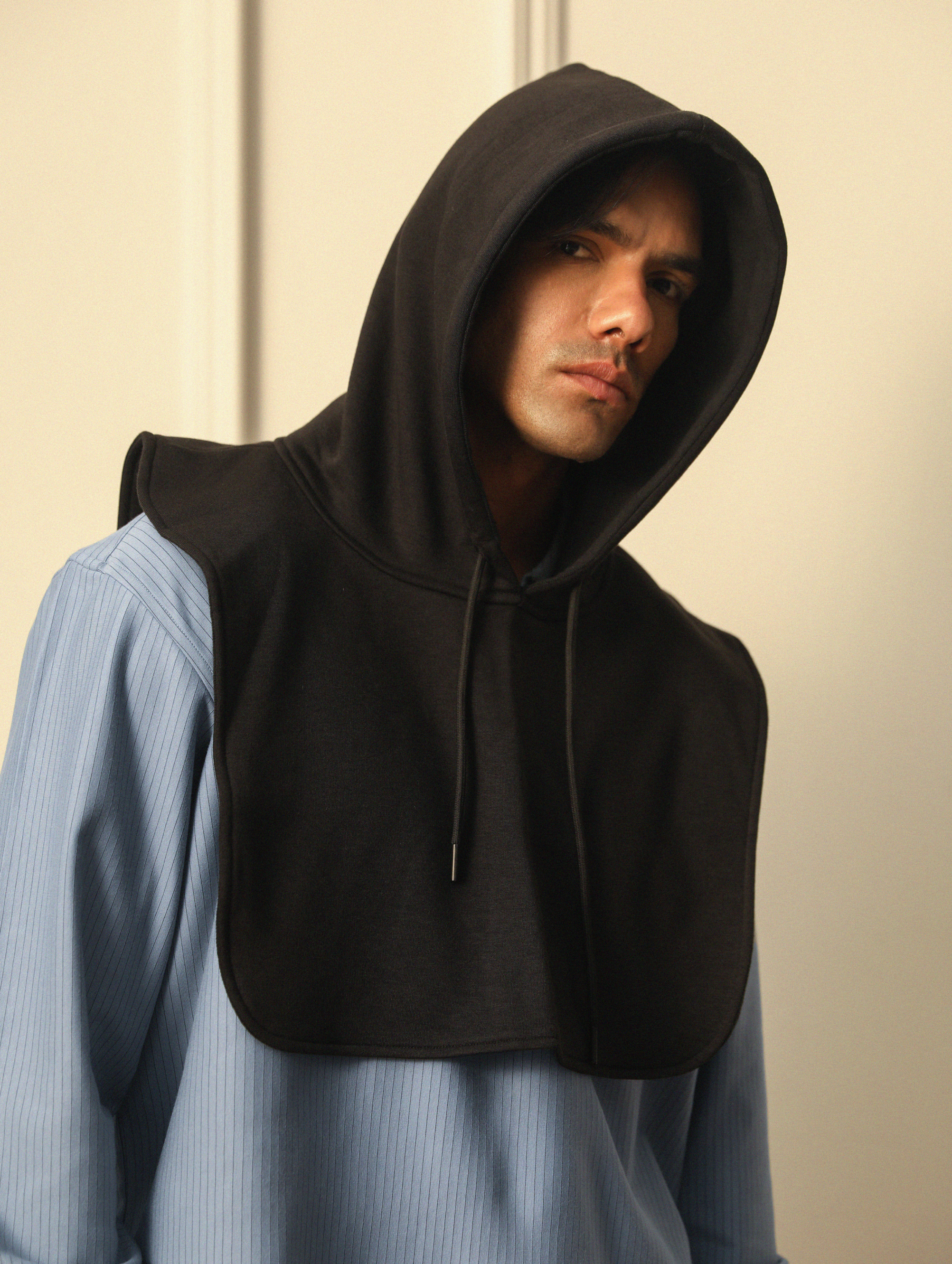 BINARY PINSTRIPE DETACHABLE HOODIE