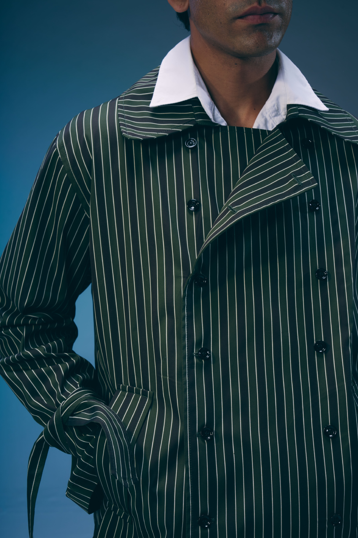 THE CHAMPIONSHIPS PINSTRIPE TRENCH SHIRT