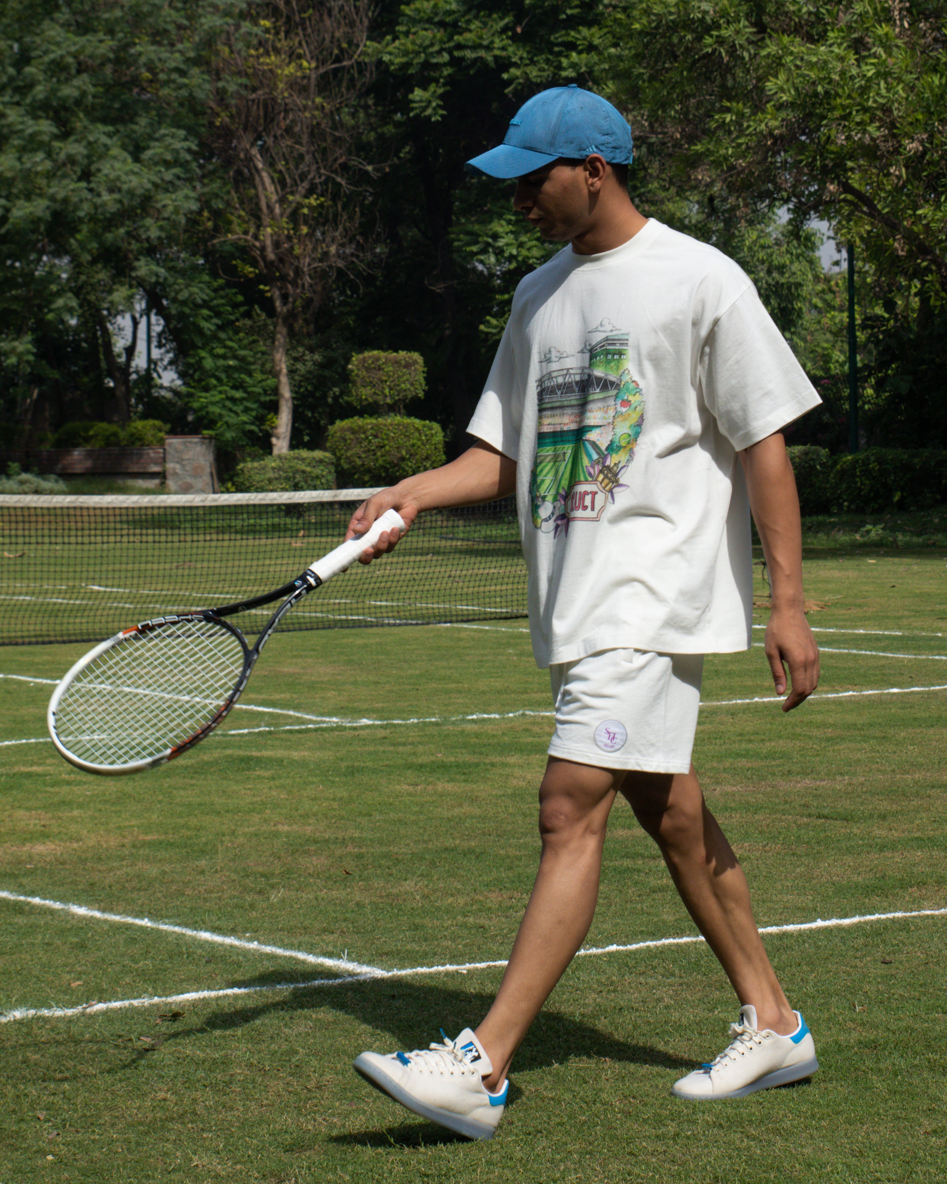 TENNIS WHITES SWEAT SHORTS