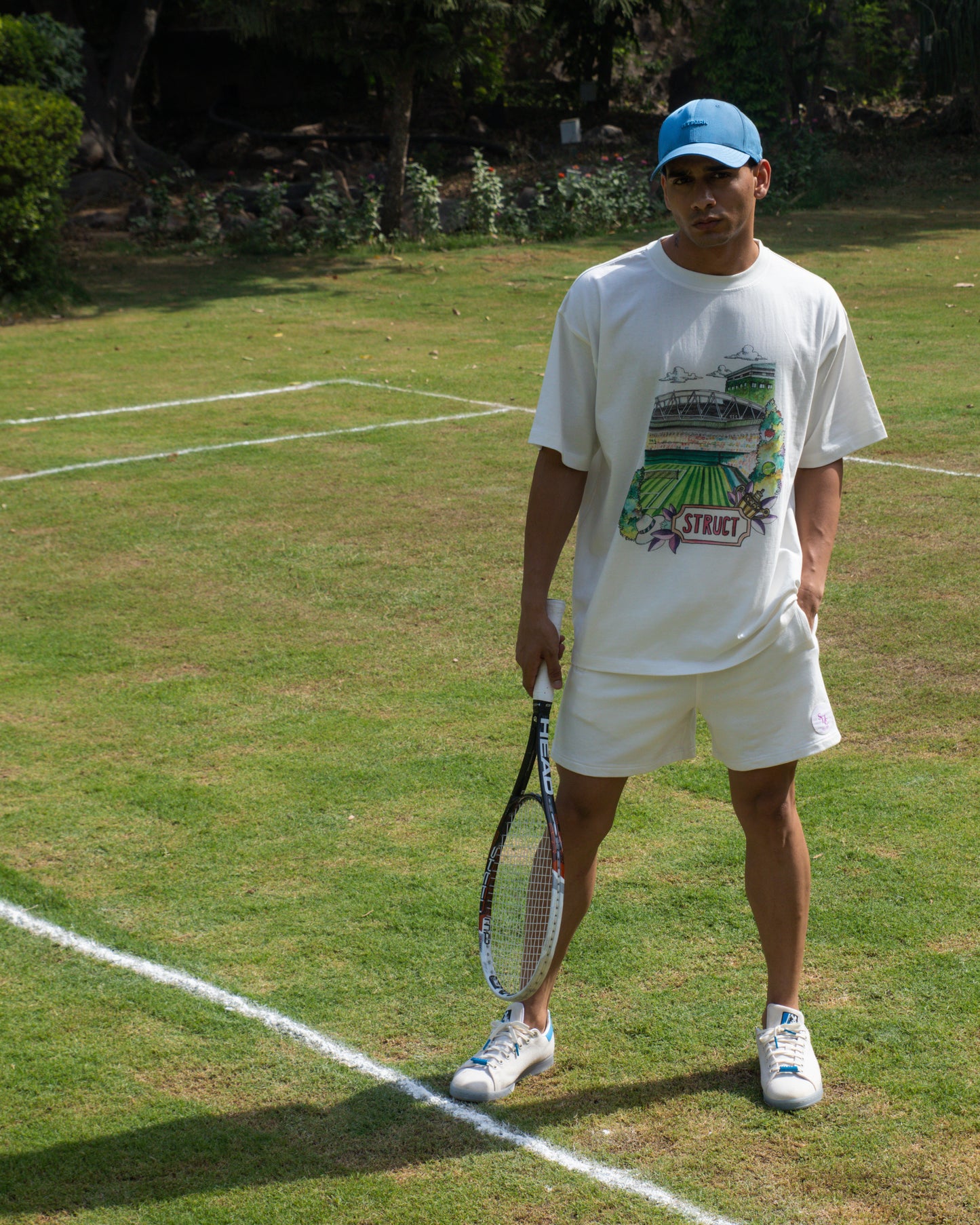 TENNIS WHITES SWEAT SHORTS