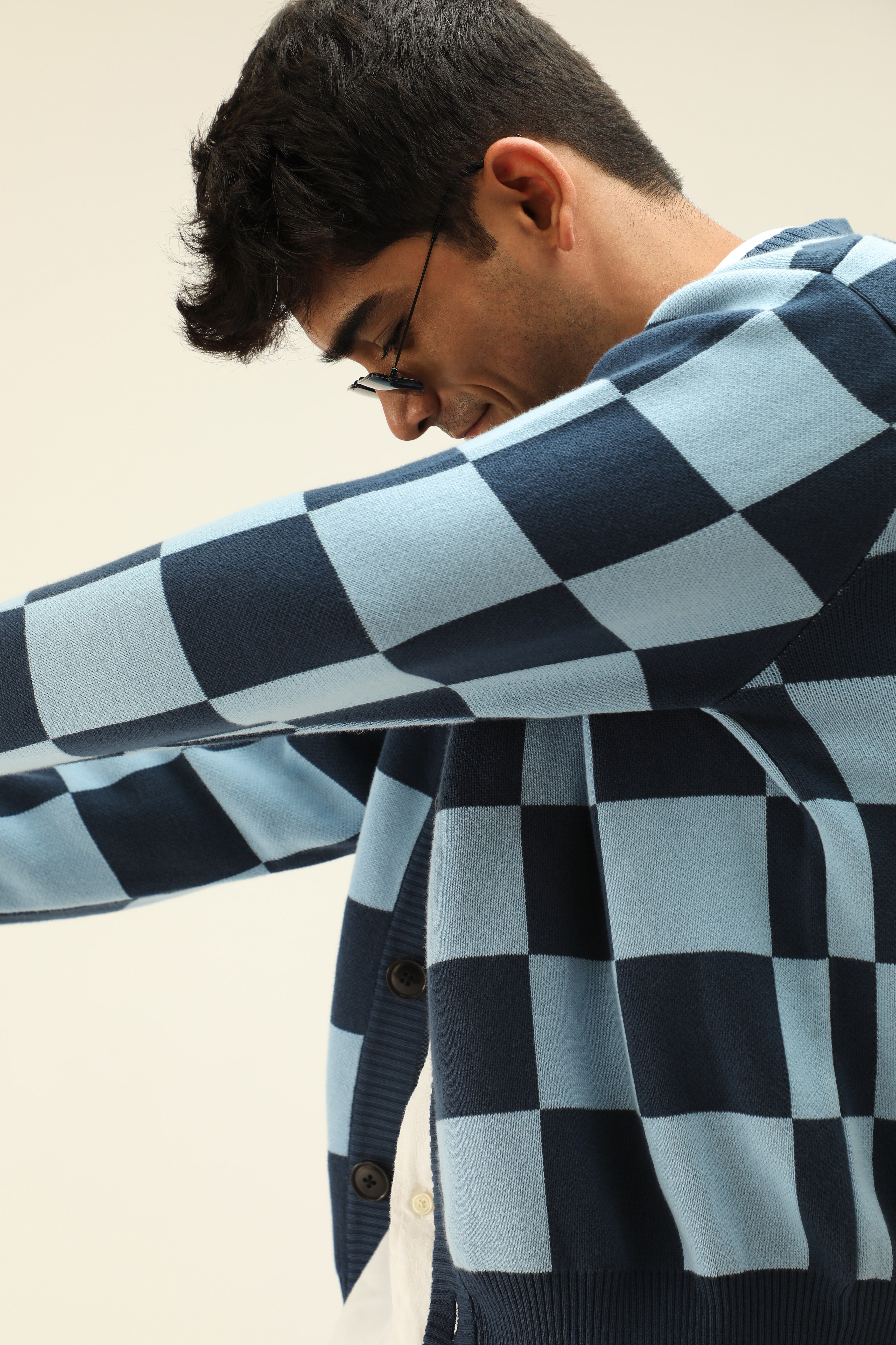 "CHESS NOT CHECKERS" CARDIGAN