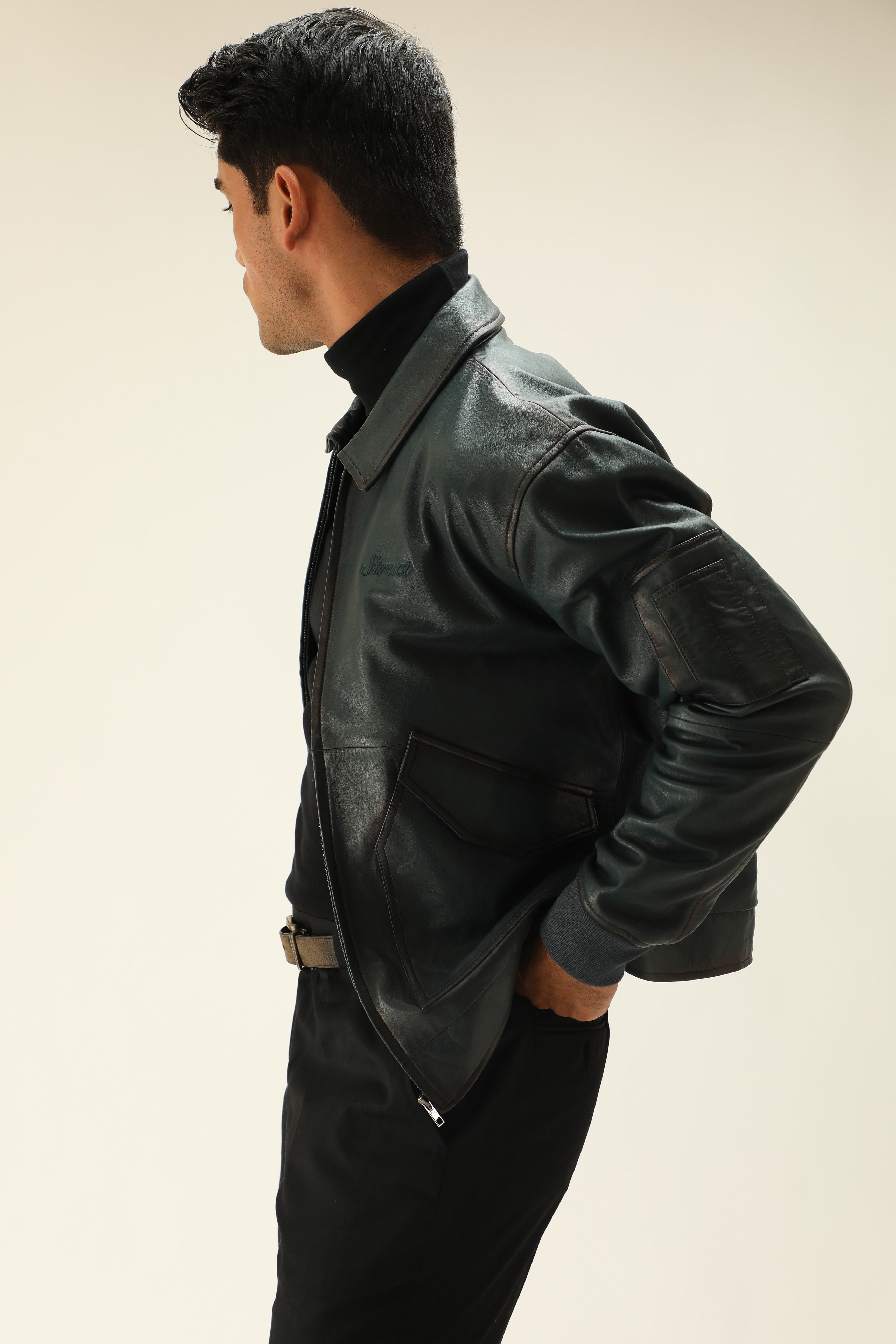 LEATHER AVIATION JACKET